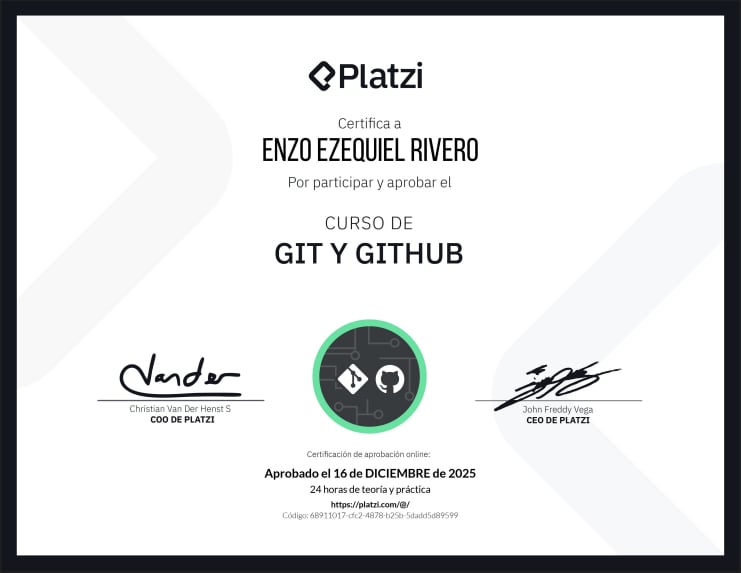 Certificado Git & GitHub